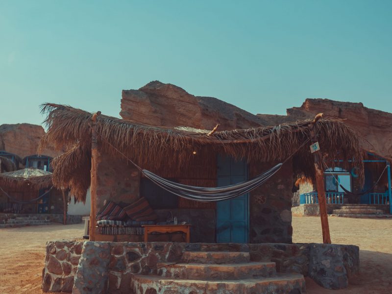 Hut with AC and shared bathroom